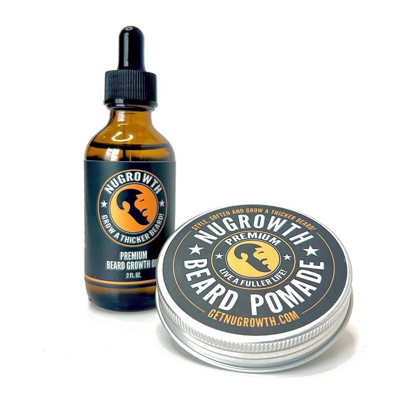 Beard Growth Kit for Black Men | Beard Oil & Shea Butter Balm Set - Softens, Moisturizes & Promotes Thicker Beards (4 fl. oz.)