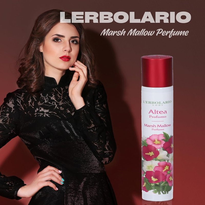 L'Erbolario Marsh Mallow Perfume - Citrus & Floral Women's Fragrance - Lasting Vanilla, Lemon, Bergamot, Vetiver & Musk - 0.5 oz