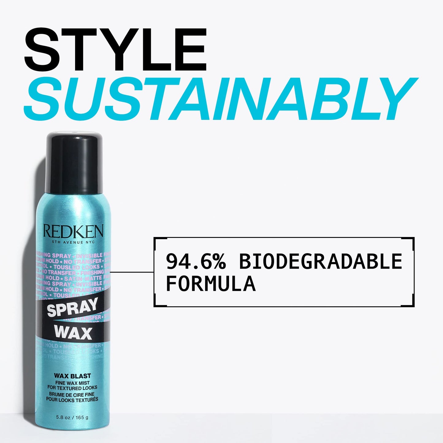 Redken Spray Wax Invisible Texture Mist – For All Hair Types, 5.5 Oz
