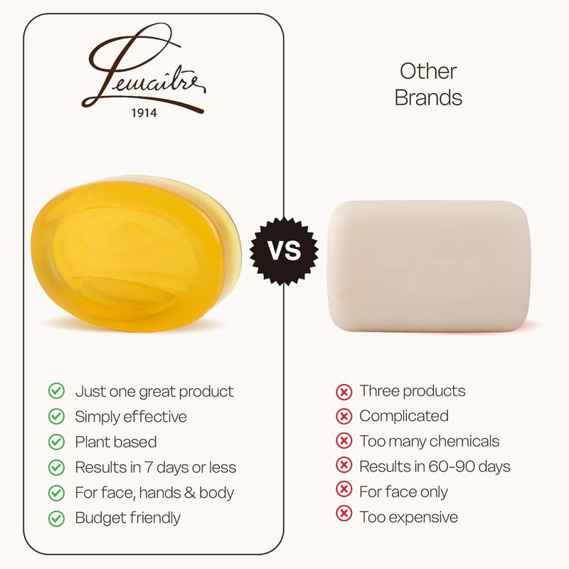 Glycerin Soap - Vegan Transparent Bar for Gentle Daily Cleanse | Cruelty-Free, Fragrance-Free, 1 Pack