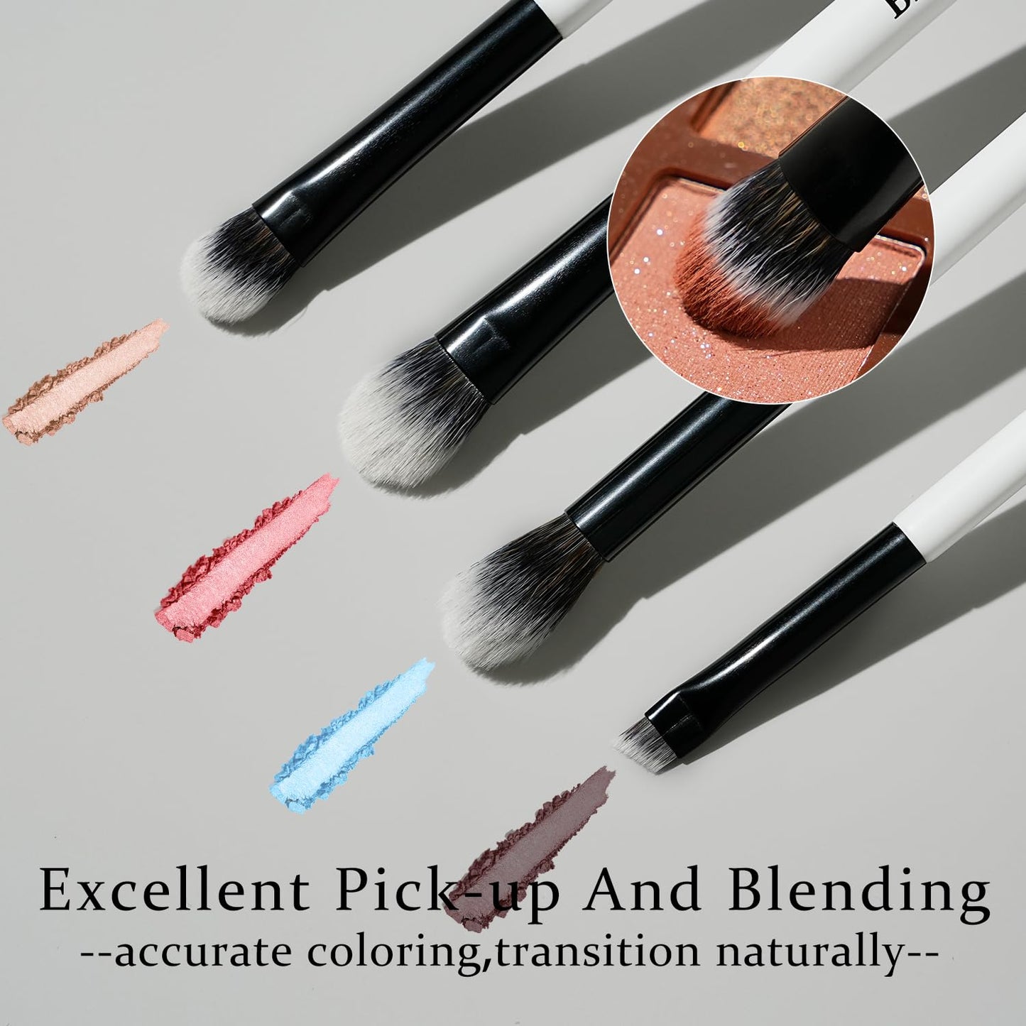 Double-Sided Makeup Brush Set - 12 Multi-Use Brushes for Contour, Foundation, Eyeshadow & More | Black & White Travel Kit