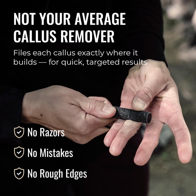 Callus Removal Balm Stick - Lightweight Hand Callus Remover with Magnetic Cap | Grit Surface, 4" - Blue