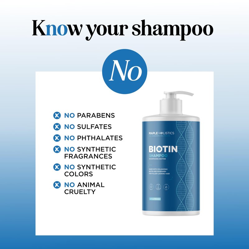 Rosemary and Biotin Shampoo for Thinning Hair - Vegan Volumizing Shampoo for Fine Hair with B Vitamins Argan Oil & Tea Tree Essential Oil - Paraben Silicone and Sulfate Free Vegan Formula (25 Fl Oz)