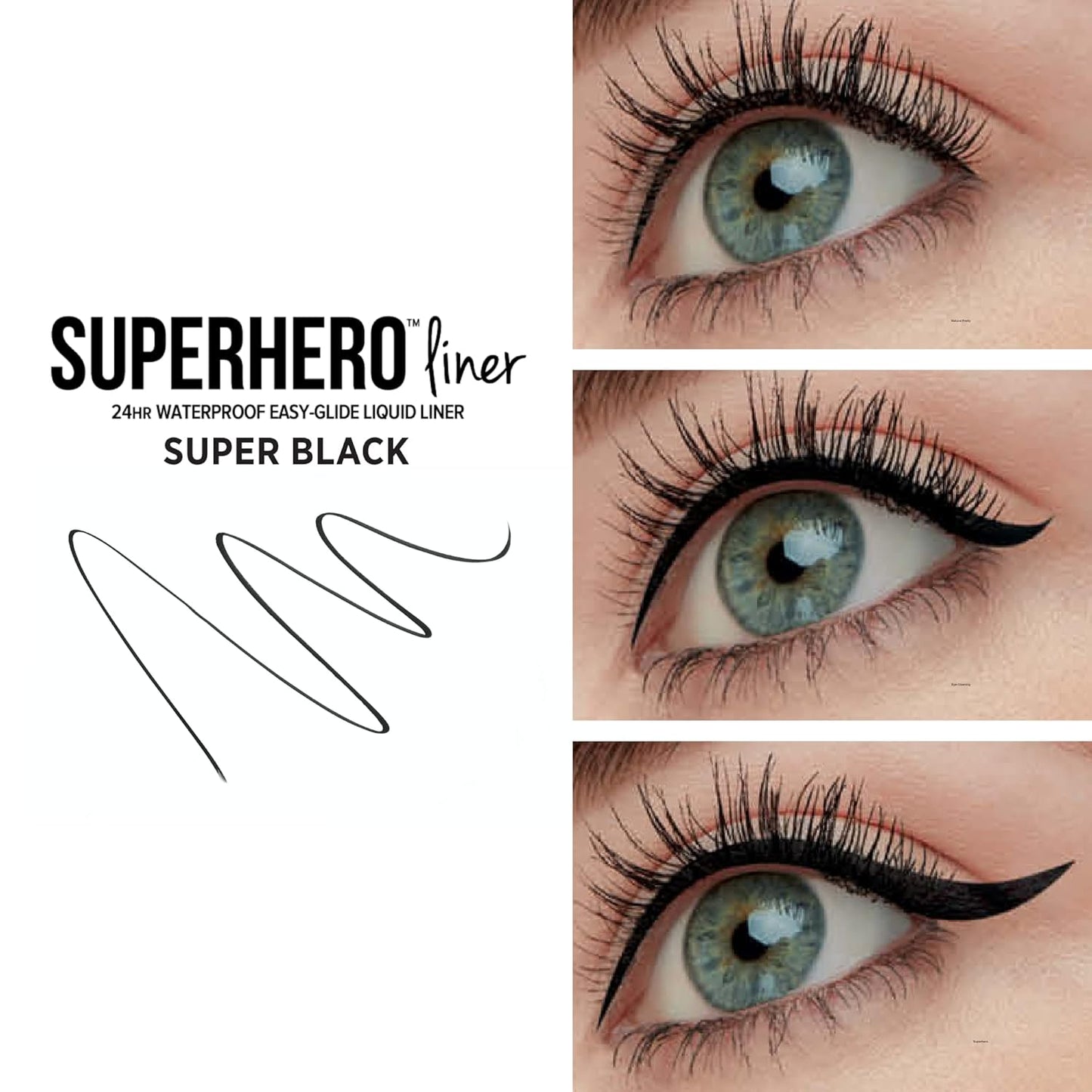 IT Cosmetics Superhero Liquid Eyeliner Pen - 24-Hour Waterproof, Smudge-Proof Formula | Black, 0.03 fl oz