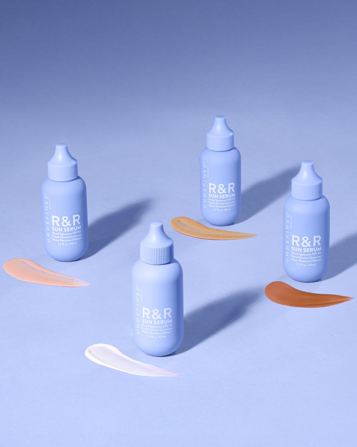 Undefined R&R Sun Serum SPF 50 PA++++ Mineral Sunscreen with Niacinamide, Water Resistant Broad Spectrum Protection & Blue Light Defense (Light Tint)