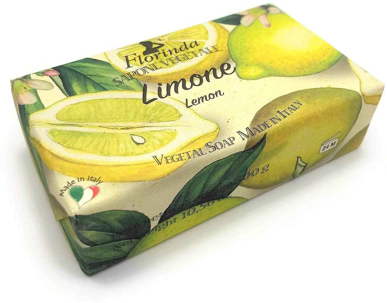 La Dispensa Florinda Vegetable Soap Made In Italy 10.56 ounces (Lemon)