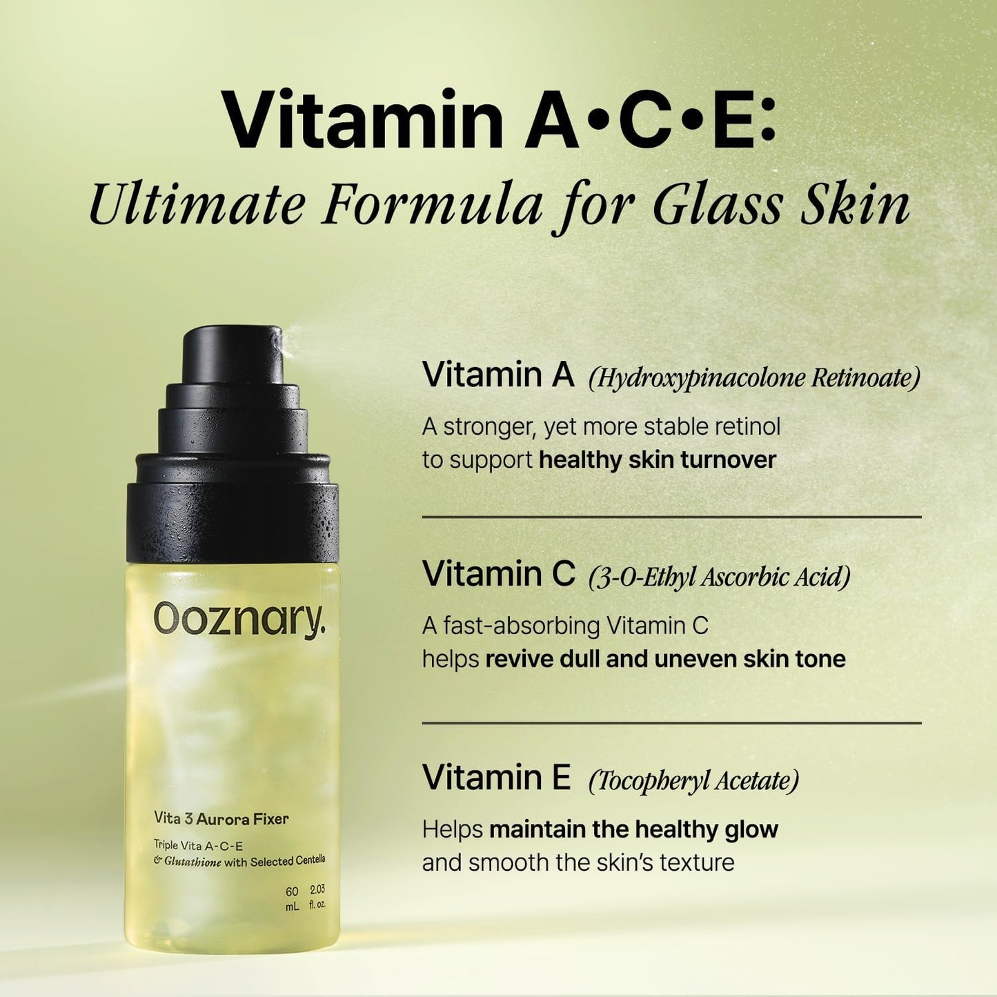 Vita 3 Aurora Fixer Toner - Even Tone Solution with Vitamin ACE & Triple Centella | 2.03 fl. oz (60ml)