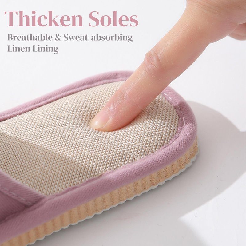 Eorbow 10 Pack Washable House Slippers for Guests, Disposable Open Toe Indoor Slipper, Non-slip Spa Slippers Bulk with Thick Sole for Party, Travel, Hotel, Bathroom, Bedroom, Unisex Universal Size