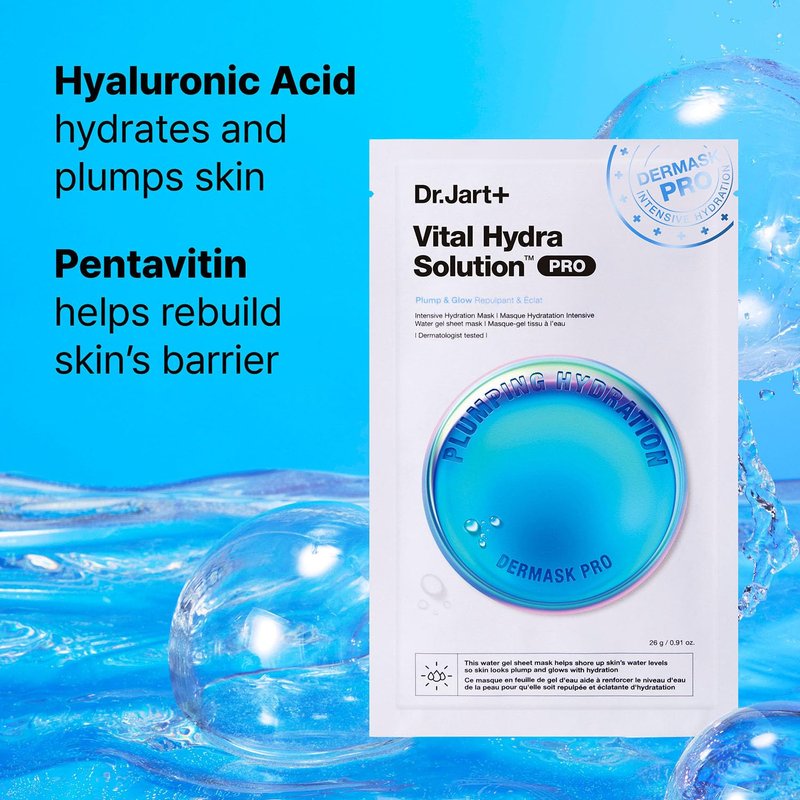 Dr.Jart+ Hydrating and Soothing Face Mask Value Set | 4 Korean Face Masks | Korean Skin Care Set | Gifts for Women