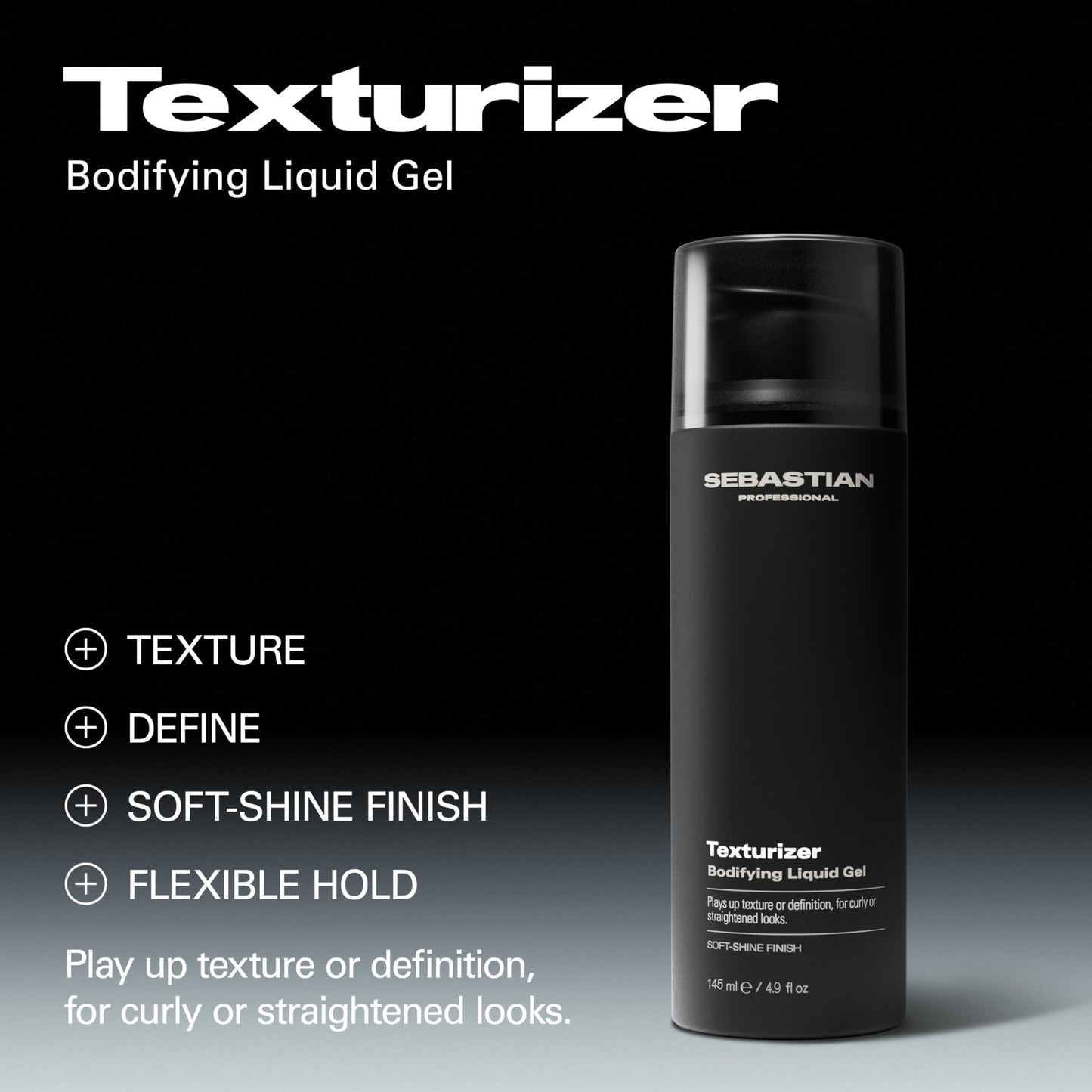 Sebastian Professional Texturizer | Flexible Hold & Textured Definition | Bodifying Liquid Gel for Hair Styling | 4.9 fl oz