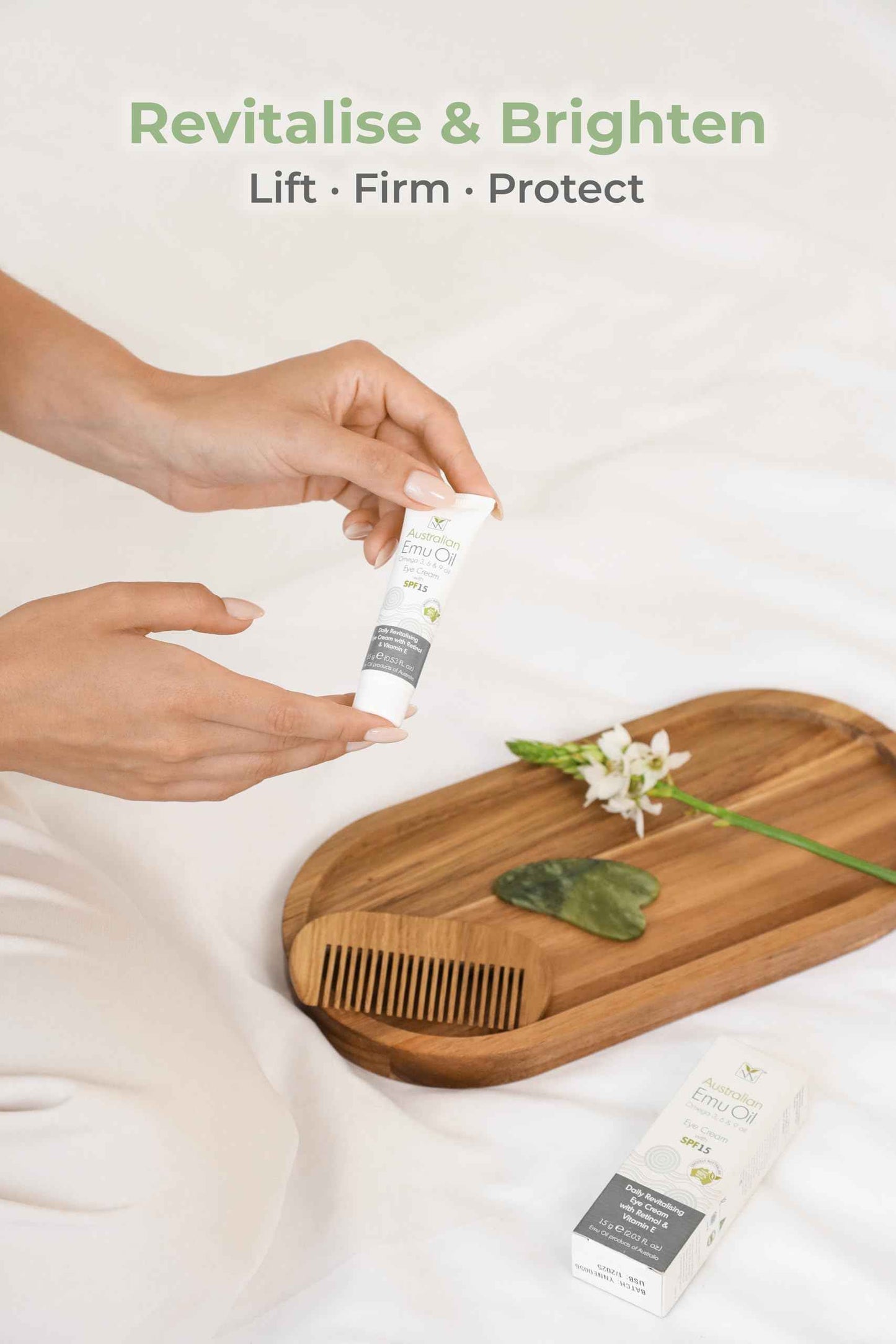 Y-Not Natural Revitalising Eye Cream – Retinol, Emu Oil, Vitamins A C D E K2, SPF 15 – Anti-Aging Hydrating Eye Treatment for Wrinkles, Puffiness, Eye Bags, Dark Circles – 15g/0.53oz – Clean Skincare