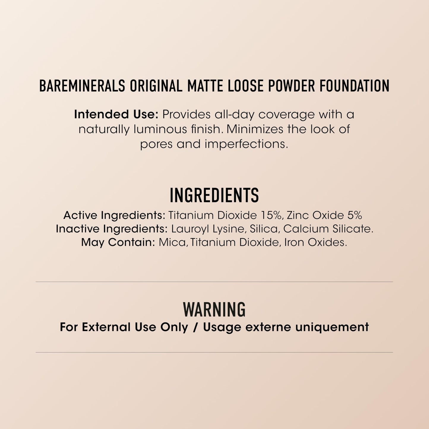 Original Matte Loose Mineral Foundation SPF 15, 07 Golden Ivory, Vegan, Cruelty-Free & Dermatologist-Tested