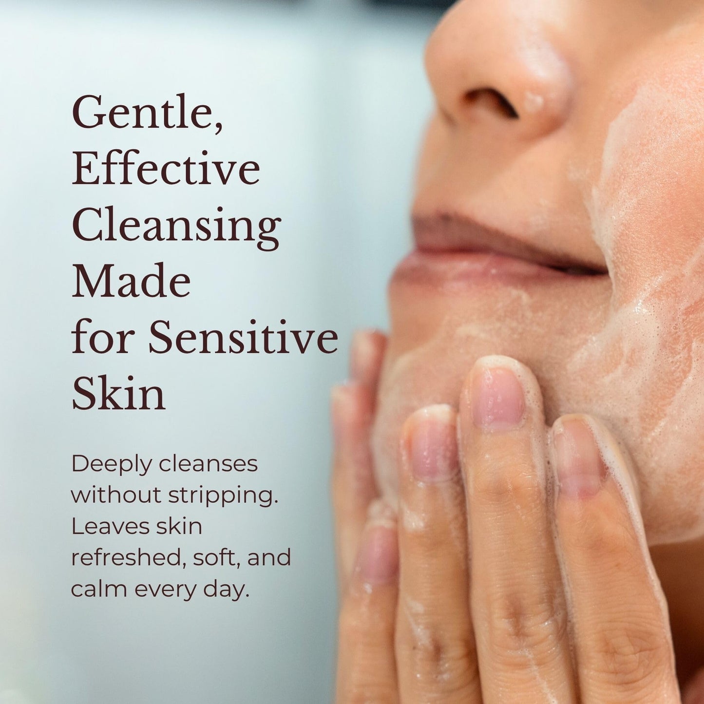 JUARA Sensica Gentle Gel Cleanser - Sulfate Free Face Wash for Sensitive Skin with Plant Extracts & MultiEx BSASM - Natural Daily Facial Cleanser, 3.3 oz