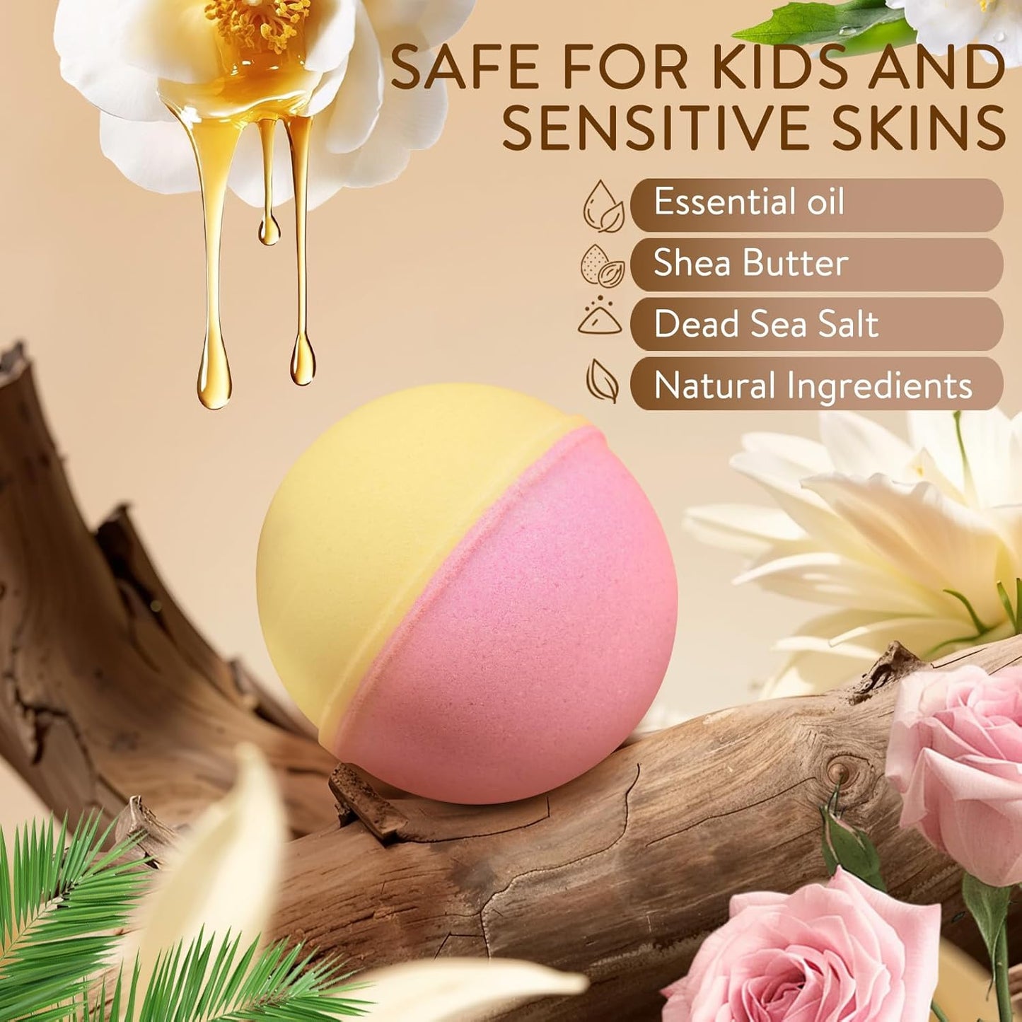 Bath Bombs Gift Set - 20 Natural Fizzies with 10 Unique Scents | Handmade Shea Butter for Skin Moisturizing & Relaxation