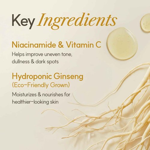 The Face Shop Ginseng Glow Essence Toner - Improves Skin Elasticity, Glowy Finish, for Dull & Dry Skin, with Korean Ginseng, Anti Aging, Korean Skincare, 150ml / 5.0 fl. oz.