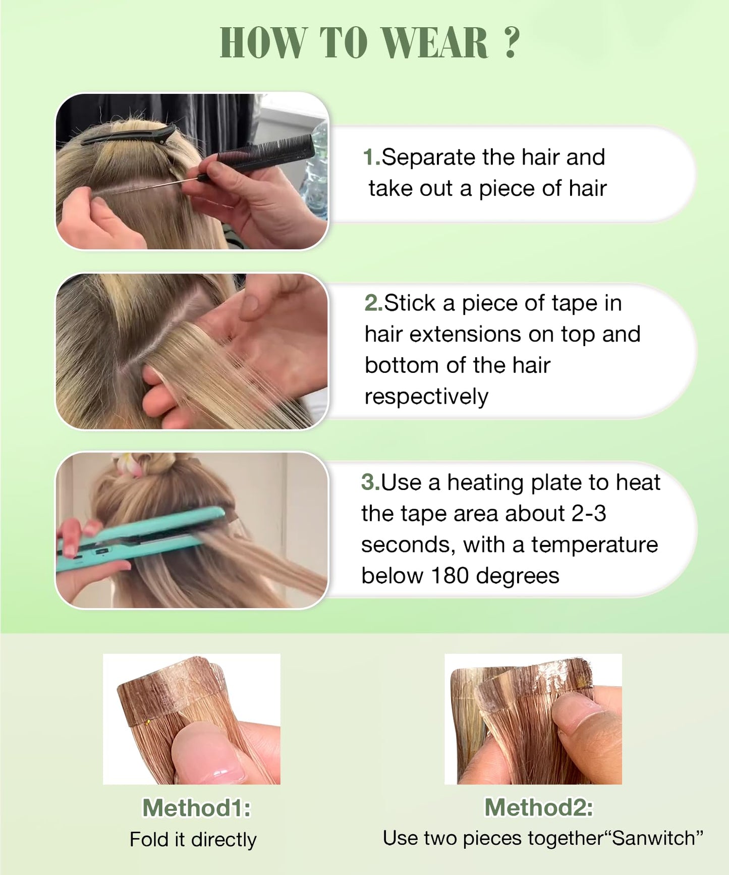 SURNEL Tape in Hair Extensions Human Hair 14 inch 20pcs 50g Straight Tape inHair Extensions Color 4 Medium Brown Hair Extensions(#4-14)