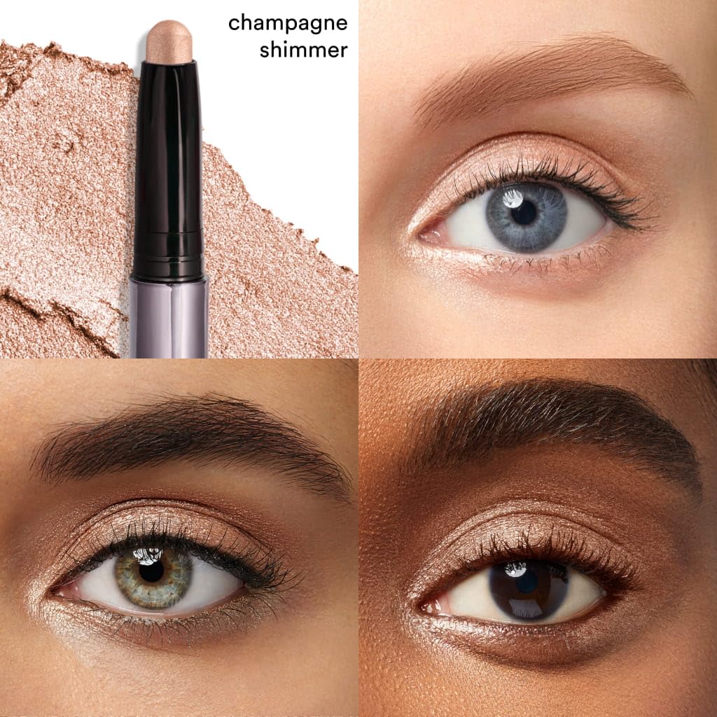 Julep Eyeshadow 101 Cream-to-Powder Waterproof Eyeshadow Stick – Champagne Shimmer – Long-Lasting, Buildable, Crease-Proof, Cruelty Free, Shimmer Finish with Built-In Smudger
