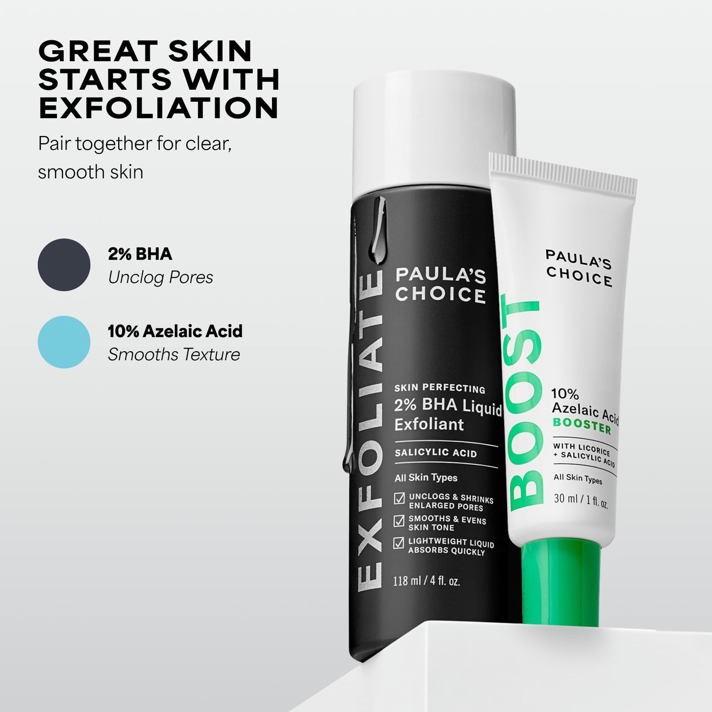 Paula’s Choice BOOST 10% Azelaic Acid Booster Cream Gel, Oil-Free Serum Fades Discoloration & Post-Blemish Marks, with Licorice Extract & Salicylic Acid, Fragrance-Free, 1 Fl Oz