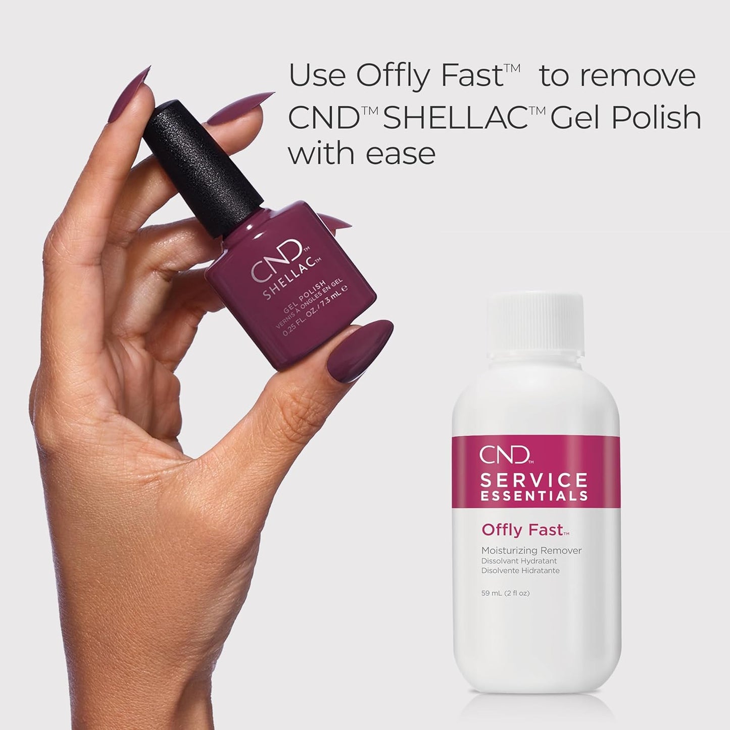 CND Offly Fast Nail Polish Remover - Moisturizing Formula, 7.5 fl oz
