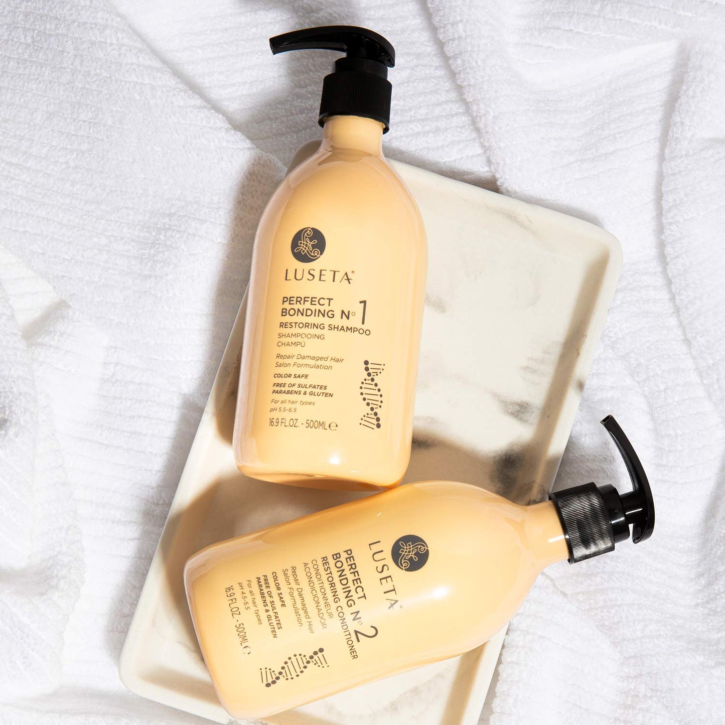 Perfect Bonding Restoring Shampoo & Conditioner Set - Bond Strengthening, Color Longevity | 2x33.8 oz, Sulfate & Paraben Free
