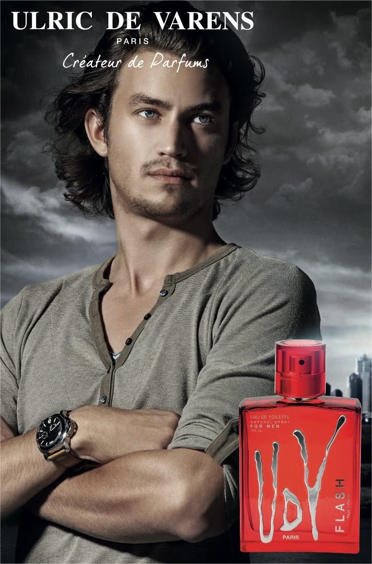 Udv Flash Eau De Toilette Spray for Men - 3.4 Ounce Fragrance | Fresh & Invigorating Scent