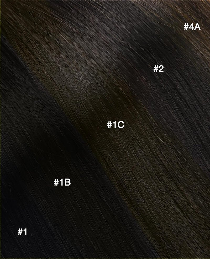 Invisi Edge Tape Hair Extensions - 20pcs Jet Black 14" Virgin Remy Human Hair | Seamless & Natural Look