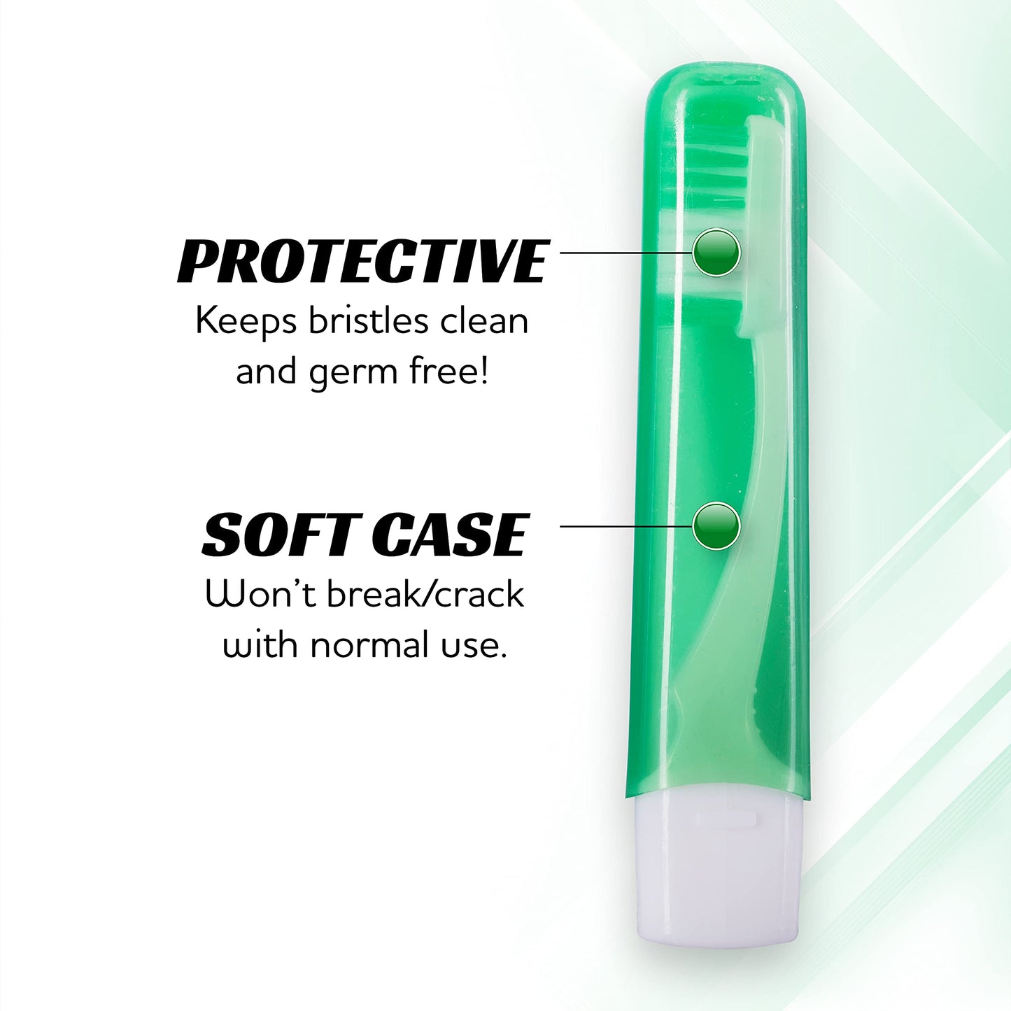 Firm Mini Travel Toothbrush with Cover, Camping Size, Adult Kit (50 Pack Medium)