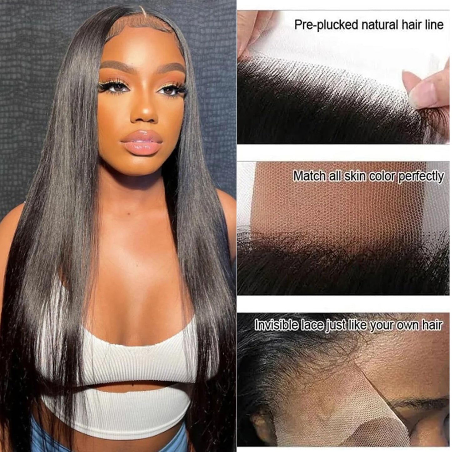 Ear To Ear Lace Frontal Closure Straight Frontal Lace Human Hair 18inch Brazilian Virgin Hair 13X4 Lace Frontal Closures Pre Plucked With Baby Hair for Black Women