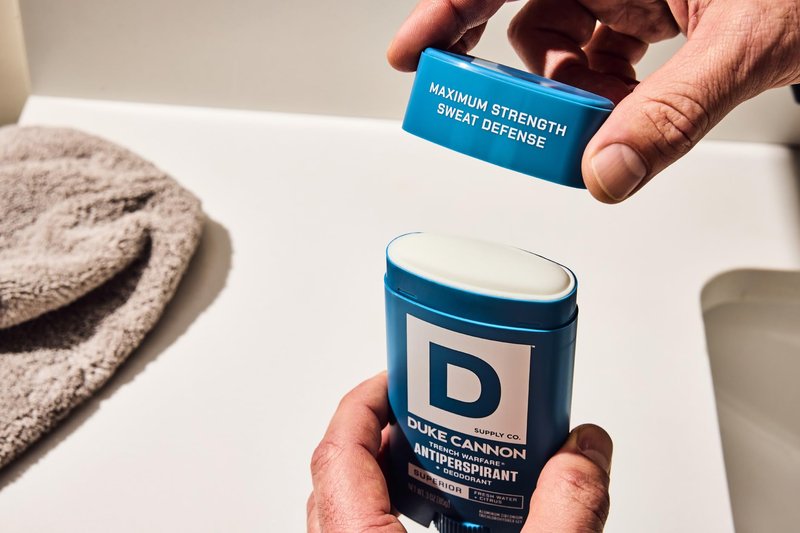 Duke Cannon Trench Warfare Antiperspirant Deodorant for Men – Fresh Water & Citrus Scent, Aluminum-Based, 3 oz, Long-Lasting Sweat Defense with Aloe & Vitamin E