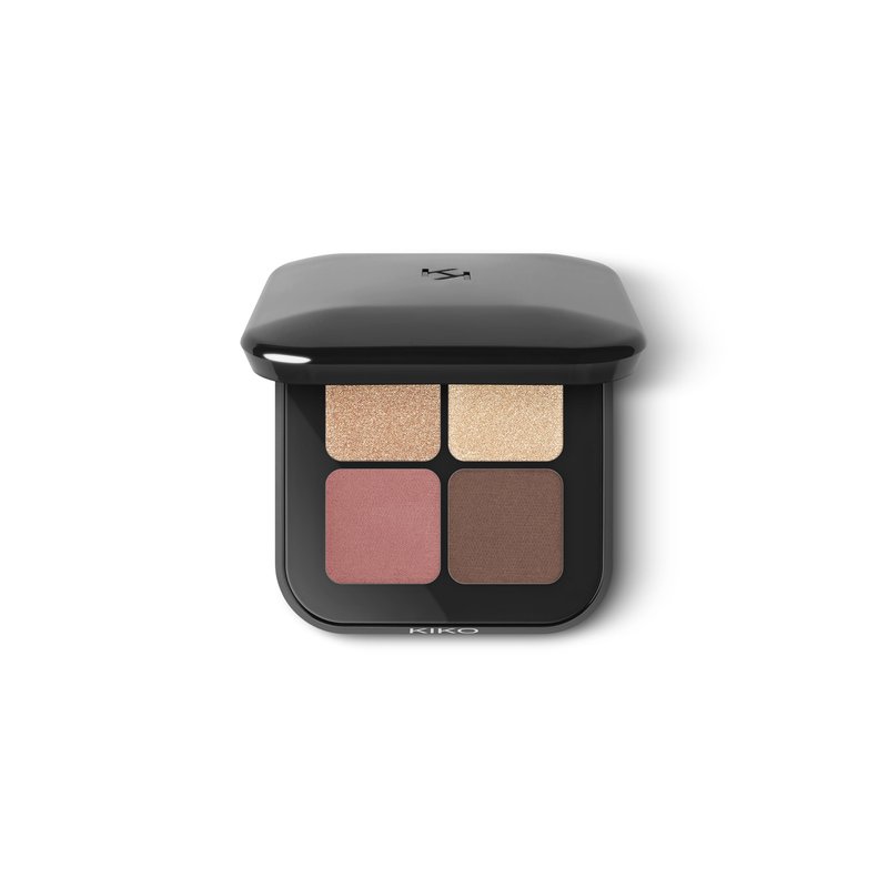 Kiko Milano Bright Quartet Eyeshadow Palette 02 | Palette With Four Baked Eyeshadows For Wet And Dry Use