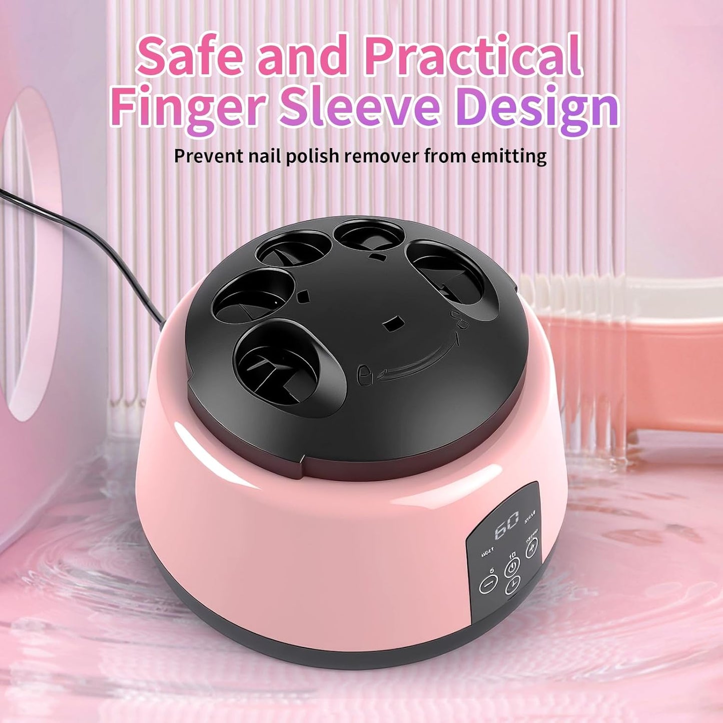 Electric Nail Soaking Bowl - Adjustable Temperature Gel Polish Remover | Quick & Easy Home DIY Solution