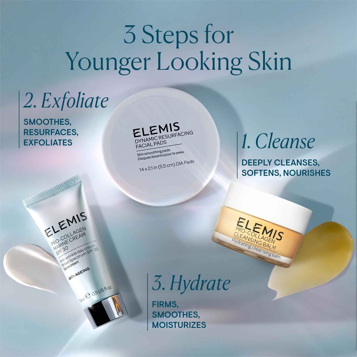 ELEMIS Pro-Collagen Travel Size Cleansing Balm - 3-in-1 Daily Face Cleanser - Melts Away Waterproof Makeup and Sunscreen - Lavender and Chamomile Oil - 20g