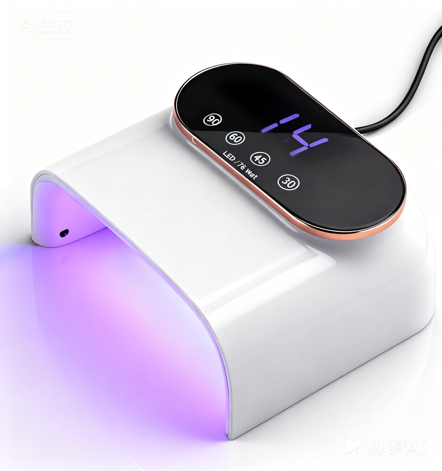 OBEEGOO 76W UV LED Nail Lamp Light Dryer for Nails Gel Polish,LED Nail Dryer with 38 LED Beads,4 Timer,Smart Sensor,LCD Display Fast Curing Gel Nail Polish Nail Art Tools Manicure Accessories
