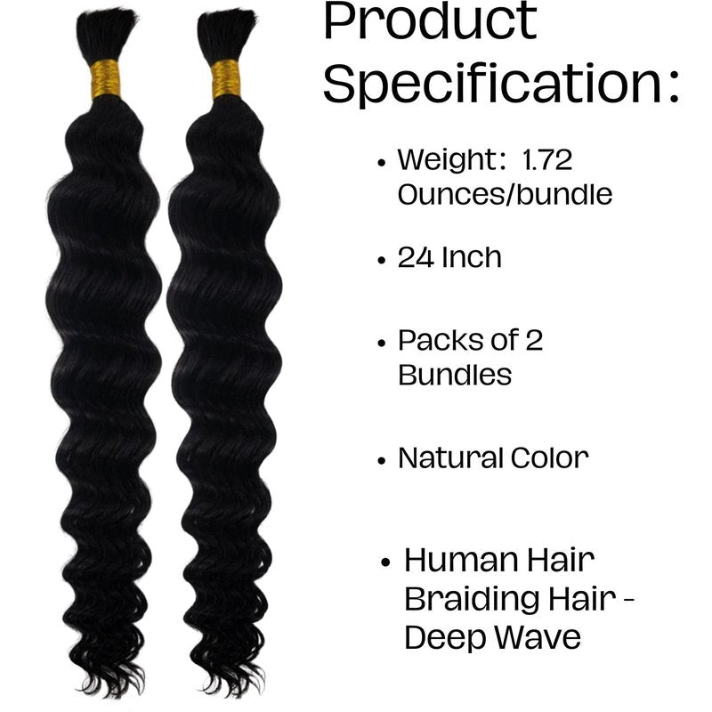 Boho Human Braiding Hair Curly for Boho Braids Human Boho Braiding Hair Boho Curly Hair for Braiding 24 inch