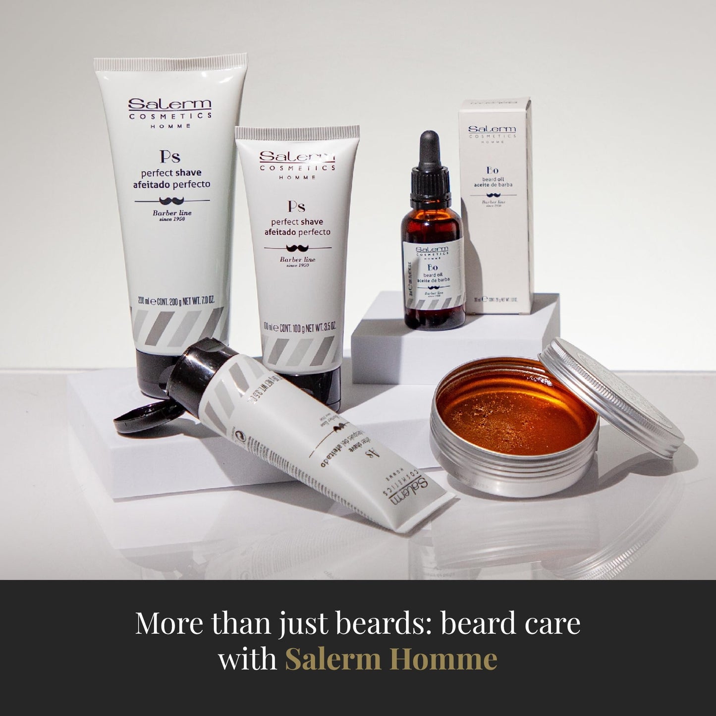 SALERM - Men's Shaving Gel - Perfect Shave Homme Barber Line - Transparent Gel for a Perfect Shave - Calms and Hydrates the Skin - Helps Reduce and Delay Hair Growth