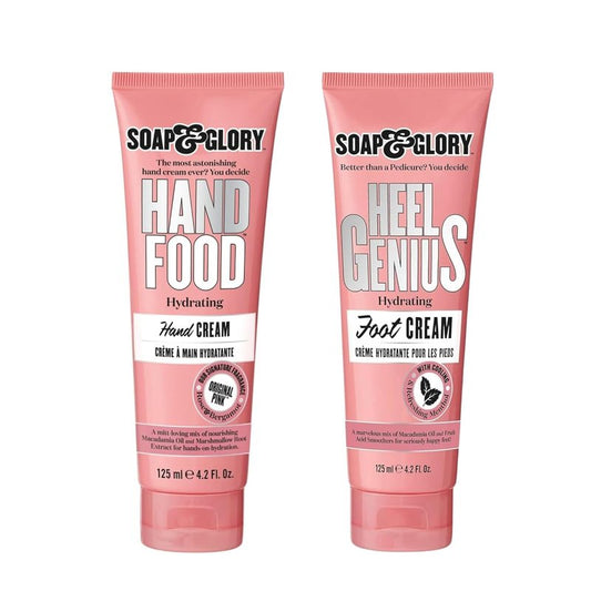 Soap & Glory Hand & Foot Care Duo - Hydrating Hand Cream & Foot Cream Set | 125ml & 4.2 oz