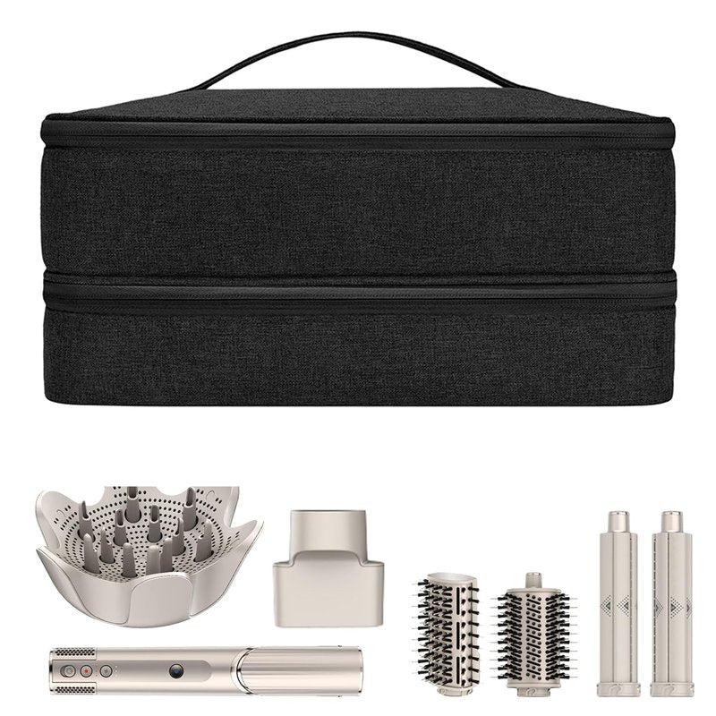 BUBM Double-Layer Carrying Case for Shark Flexstyle, Travel Case for Shark Flexstyle/FlexFusion, Portable Storage Organizer bag for Airwrap Styler/Supersonic Hair Dryer and Attachments,Black