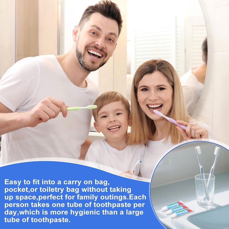Mini Toothpaste Travel Size - 0.28oz Mint Scent | TSA Compliant for Hotel, Camping, Gym, Office, School