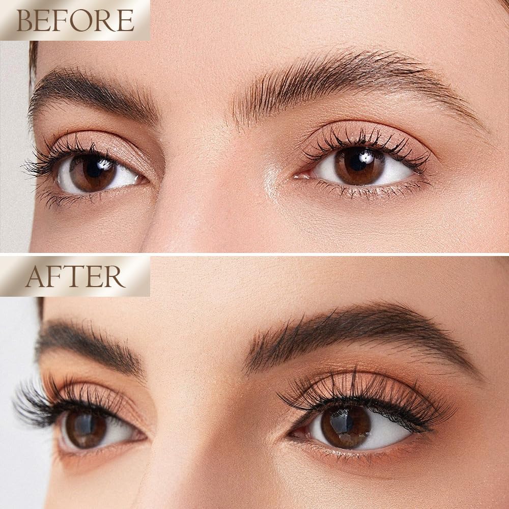 2-in-1 Eyebrow Pencil with Gel,2025 NEW Waterproof Magic Eyebrow Pencil,Dual-Ended 3D Microblading Eyebrow Pen with 4 Tip & Eyebrow Brush, Makeup Long-Lasting Eyebrow Pen for Women (Dark Brown)