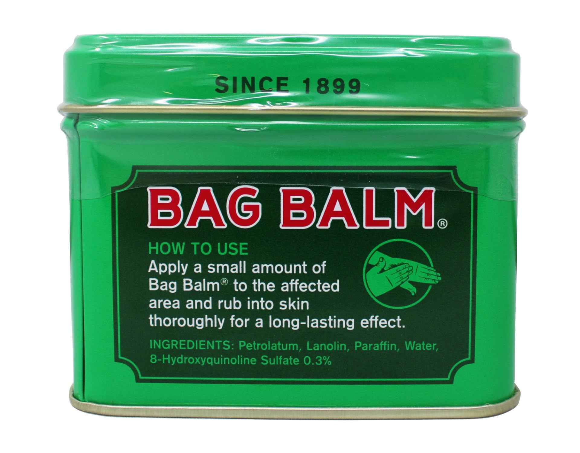 Bag Balm Skin Moisturizer Kit - Original Formula for Dry Skin, Hands, Feet, Lips, Cuticles, Elbows, Heels, Chafing, Pets & Livestock - Includes 1 8 oz Tin & 1 0.33 On The Go Tube