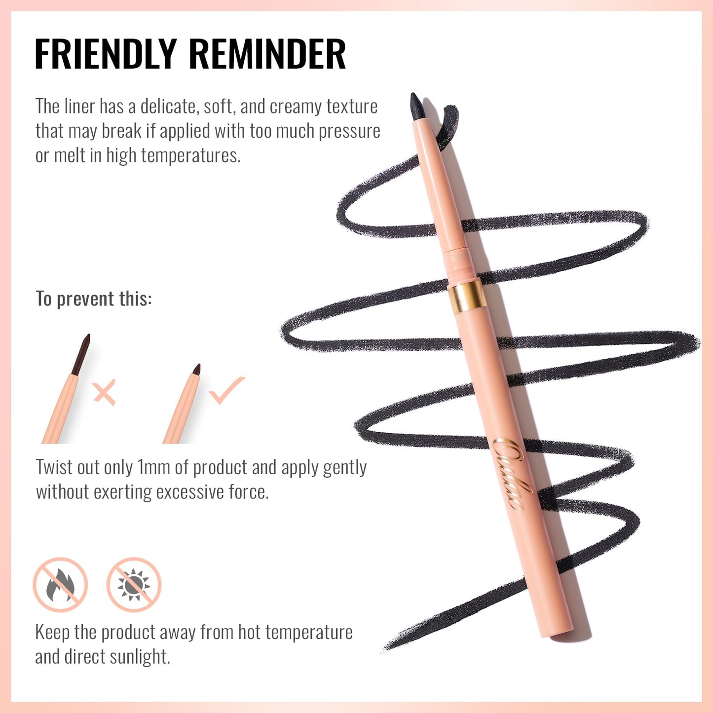 Oulac Blue Eyeliner Pencil, Waterproof Retractable Eye Liner Pen, Smooth and Creamy Eye Makeup for Precision Application Vegan & Cruelty-Free, 10 Free Spirit