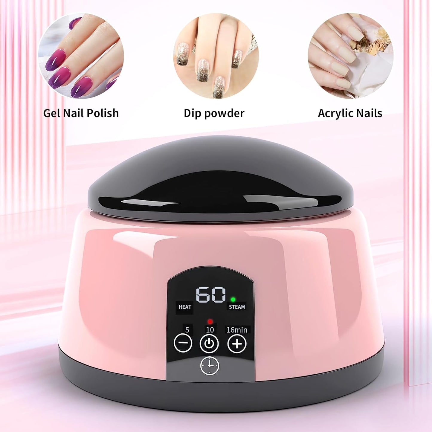 Electric Nail Soaking Bowl - Adjustable Temperature Gel Polish Remover | Quick & Easy Home DIY Solution