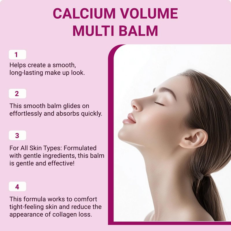 VCEVIP Calcium Volume Multi Balm Stick - Anti-Aging Collagen Cream for Intensive Hydration, Wrinkle Repair & Skin Firming, Suitable for Face, Eyes and Neck.