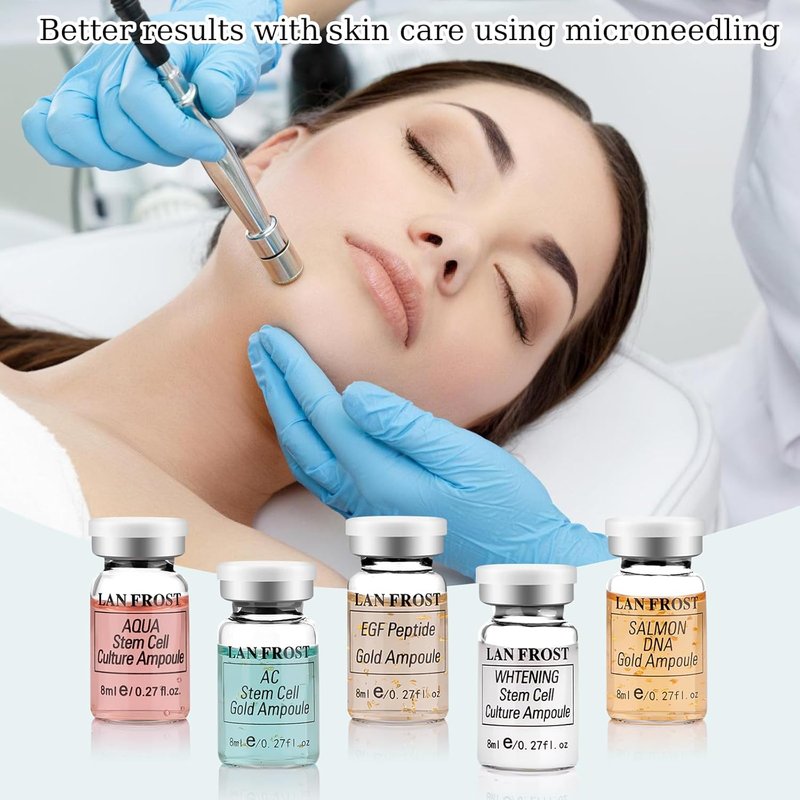 Hyaluronic Acid Facial Glow Starter Kit - 12 Vials of Hydrating Serum & Exosomes for Skin Repair