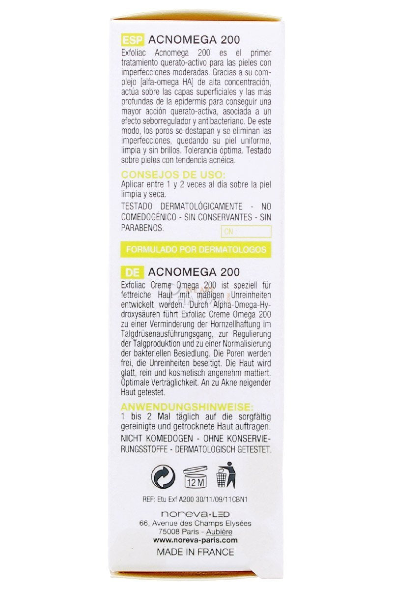 Noreva Exfoliac Acnoméga 200 30ml