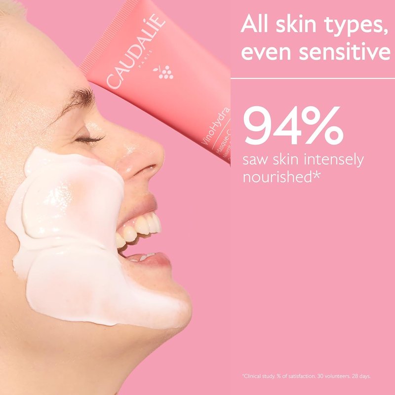 Caudalie VinoHydra Moisturizing Mask | 10-Minute Hydration Booster with Centella Asiatica - 75 mL