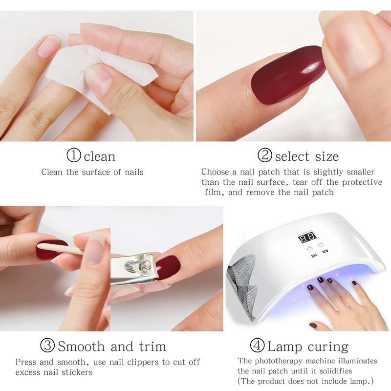 JMEOWIO Gel Nail Stickers Christmas Snowflake Semi Cured Gel Nail Strips Wraps UV/LED Nails Art Design Decoration Accessories