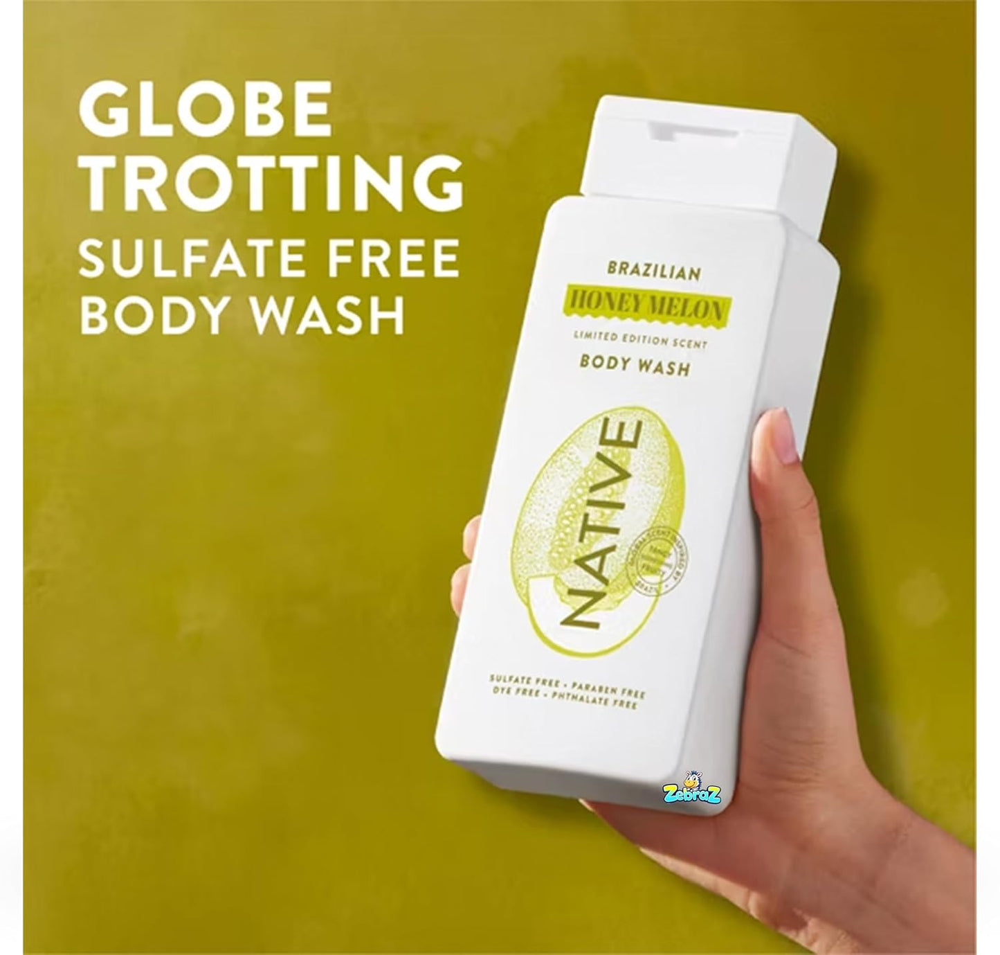 Native Passport Limited Edition Body Wash - Brazilian Honey Melon - Sulfate-Free, 18 fl oz | Pack of 2