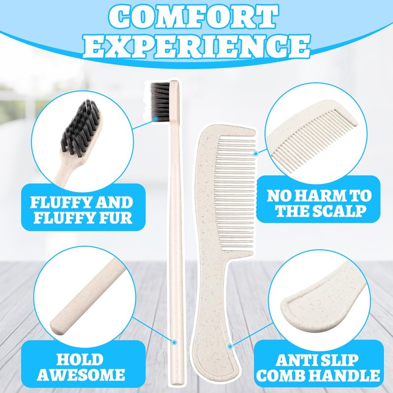 Panitay 30 Pack Travel Toiletry Kit Bulk Disposable Hygiene Kit Homeless Care Charity Supplies Include Toothbrush Toothpaste Comb Soap for Men Women Travel Homeless Charity
