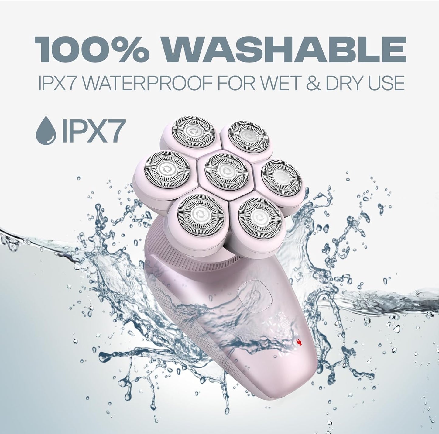 3-in-1 Electric Razor for Women - Painless Bikini Trimmer & Body Shaver | IPX7 Waterproof, Rechargeable Pink Design